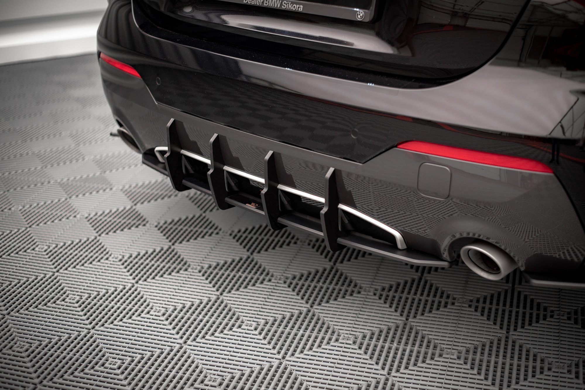 Street Pro Heckschürze Heck Ansatz Diffusor passend für BMW 4er M-Paket G22 rot