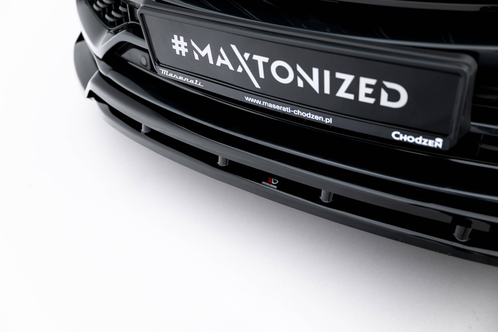 Frontlippe passend für Maserati Levante GT Mk1 FL schwarz Hochglanz