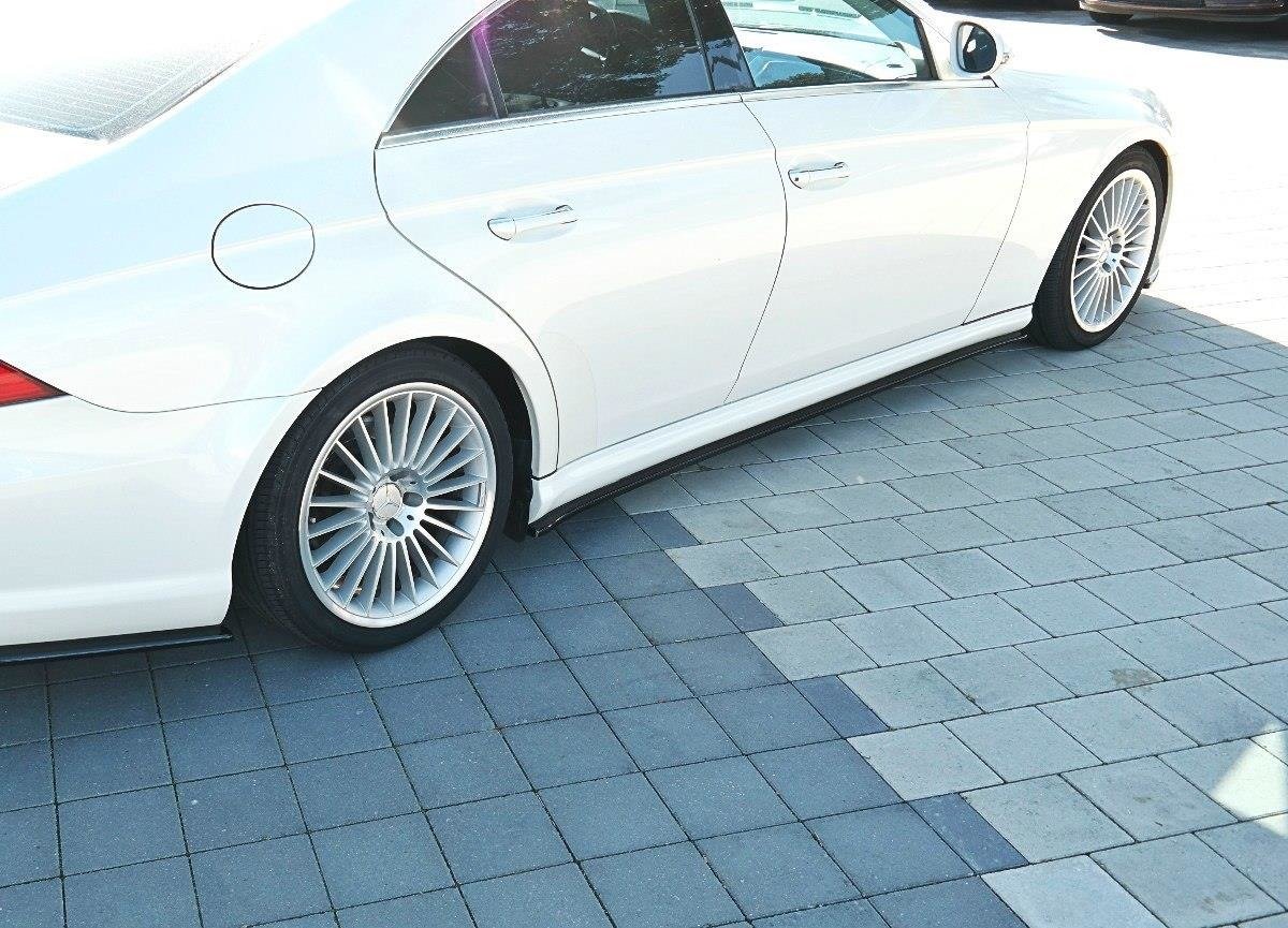 Seitenschweller Ansatz für Mercedes CLS C219 55AMG schwarz Hochglanz