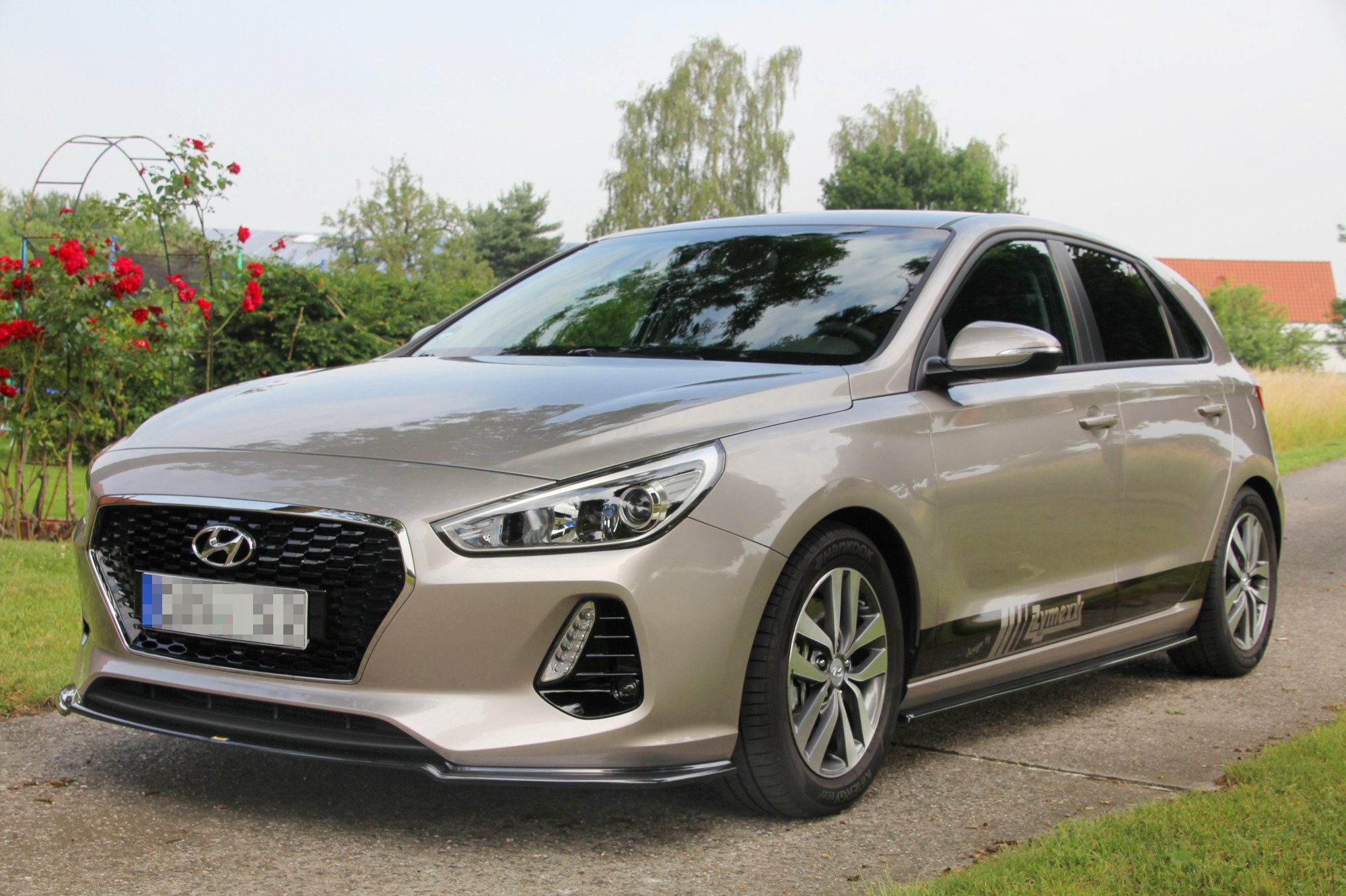 Seitenschweller Ansatz für HYUNDAI I30 MK3 HATCHBACK schwarz Hochglanz