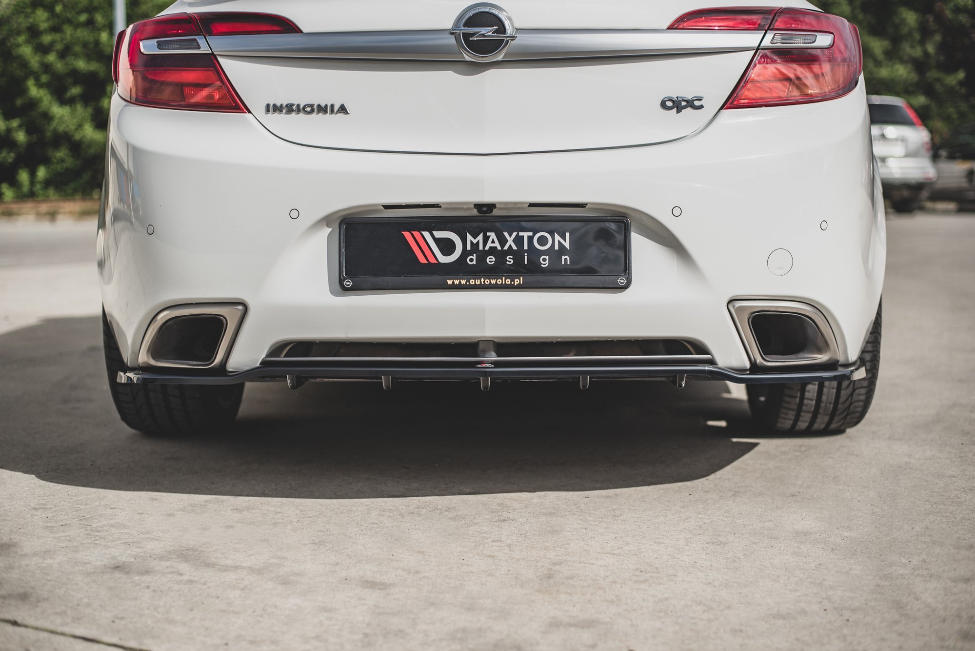 Street+ Mittlerer Diffusor RACE Heck Ansatz passend für Opel Insignia Mk. 1 OPC FL schwarz Hochglanz