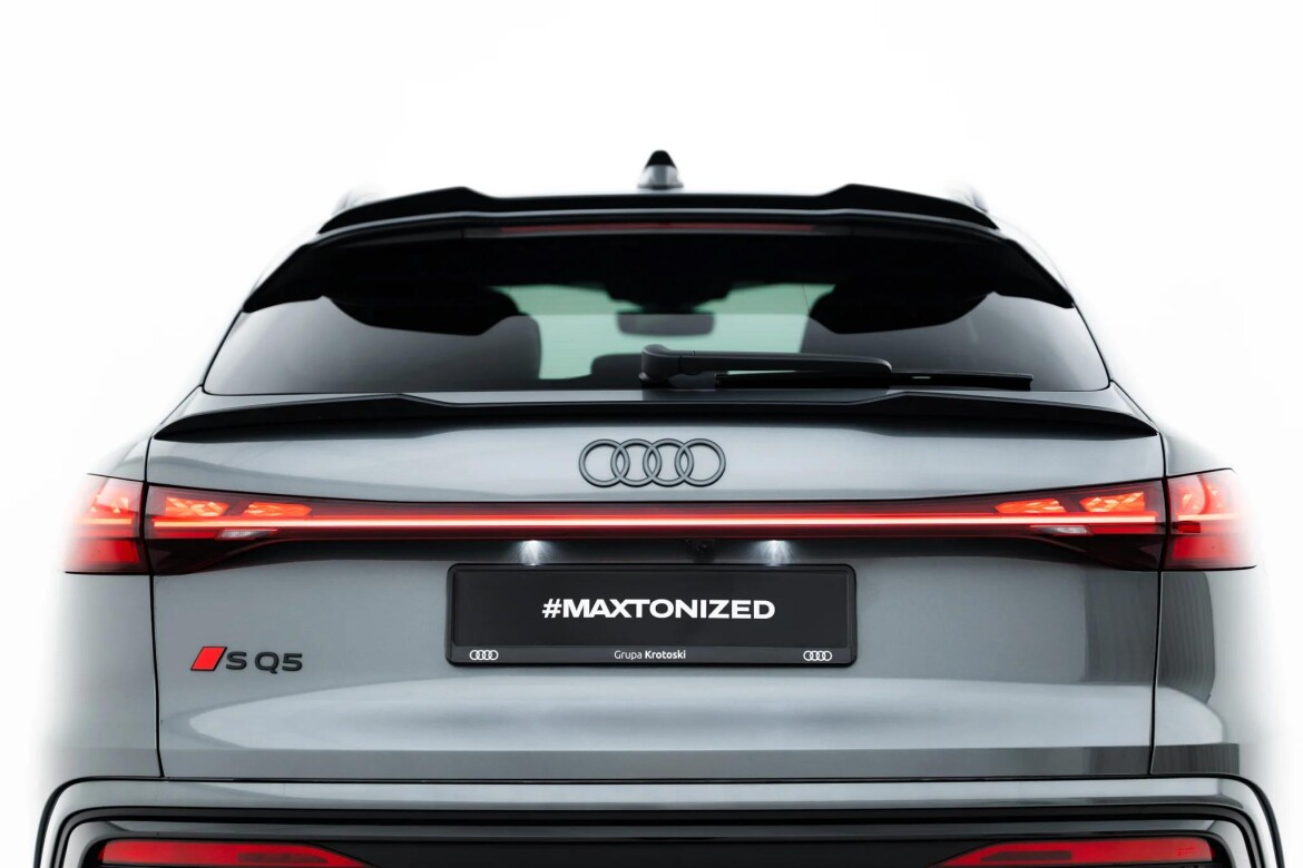 Unterer Heckspoiler Lippe passend für Audi SQ5 / Q5 S-Line Sportback Mk3 schwarz Hochglanz