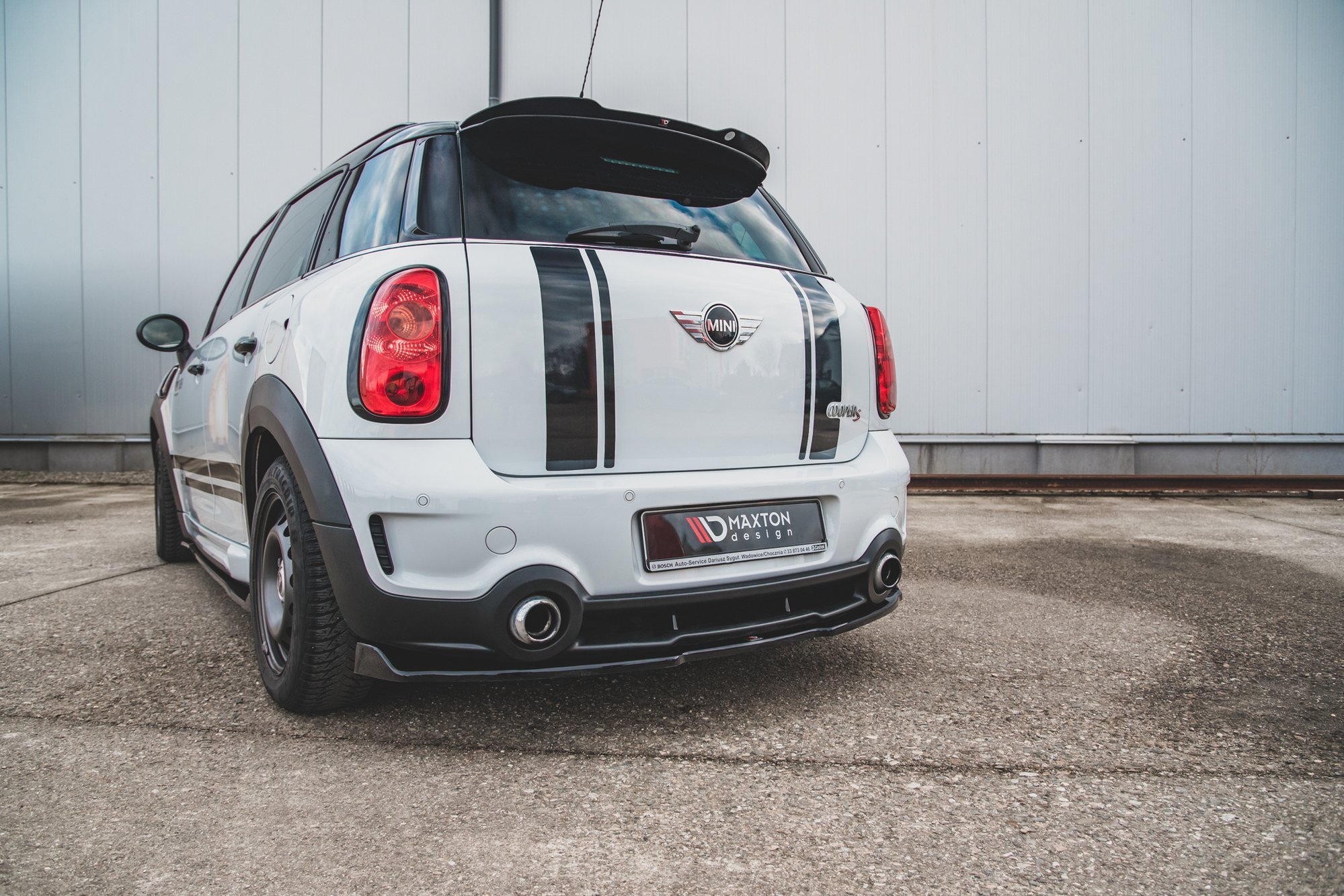 Heckansatz Mini Countryman Mk1 JCW schwarz Hochglanz