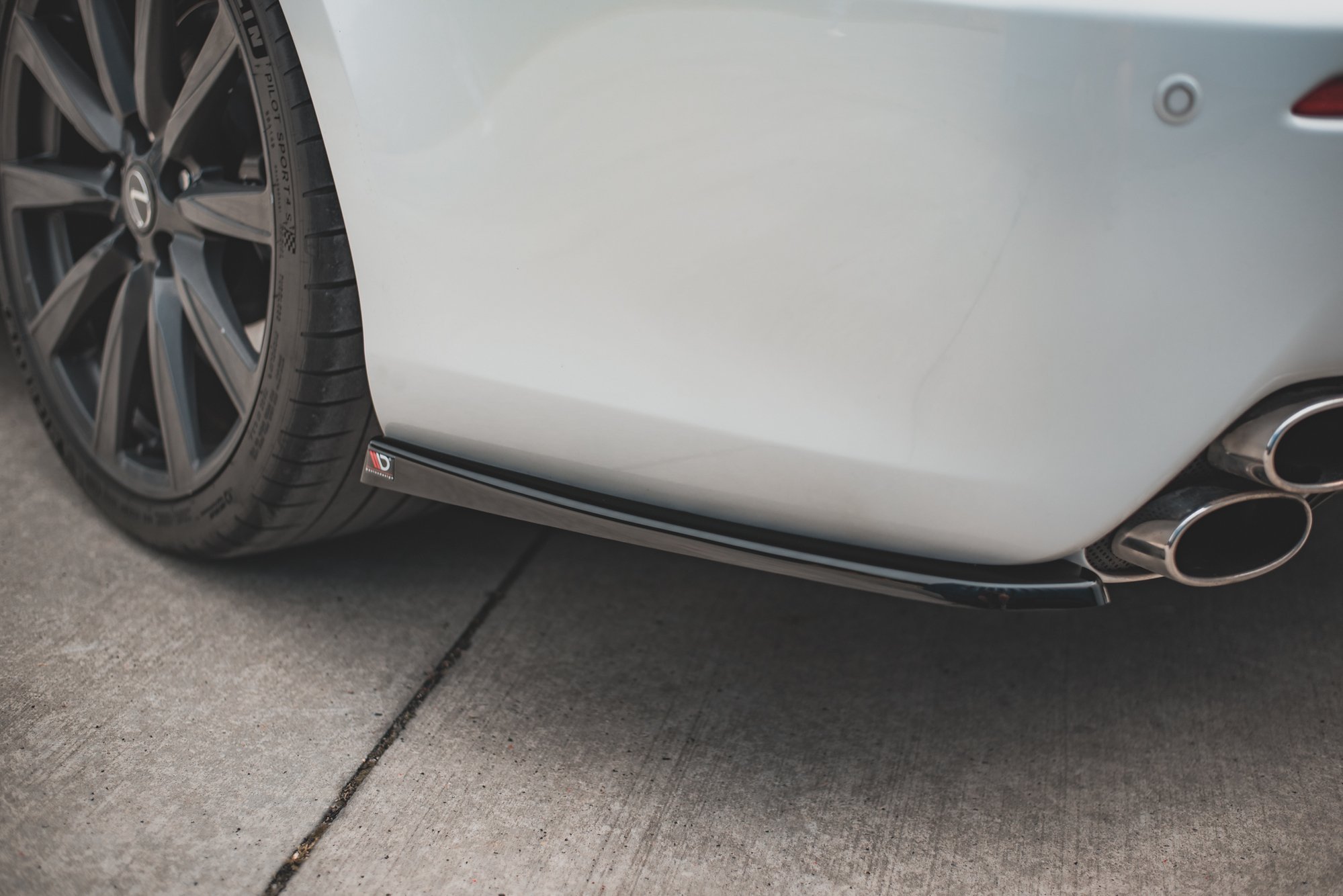 Street+ Heck Ansatz Flaps passend für Lexus IS F Mk2 schwarz matt