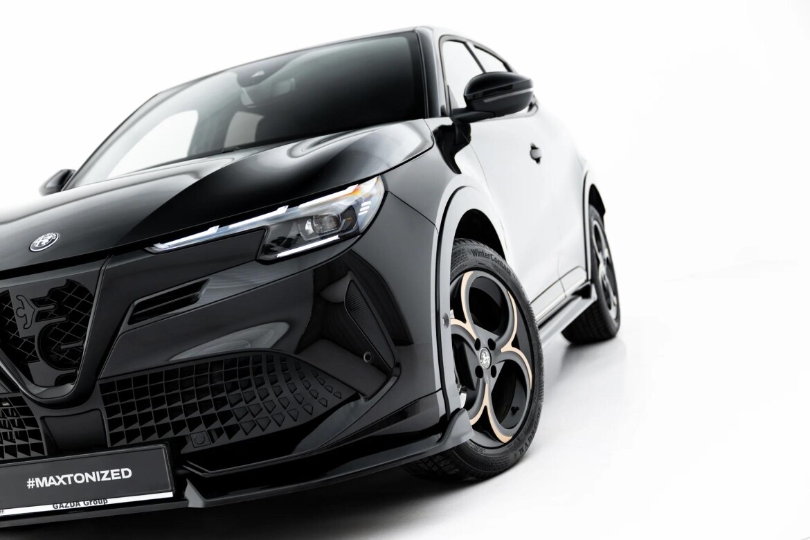Frontlippe passend für Alfa Romeo Junior Mk1 schwarz Hochglanz