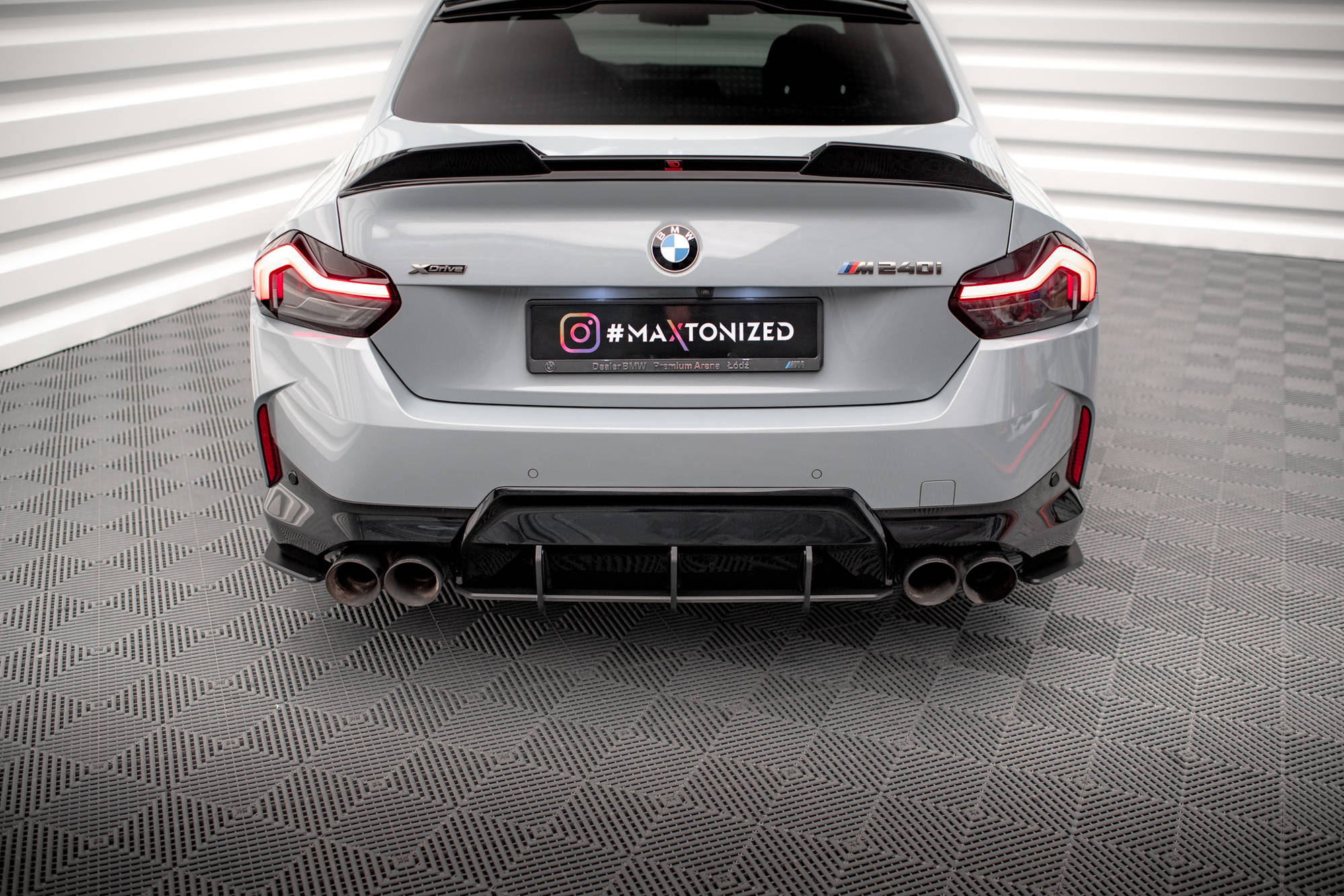 Street Pro Heckschürze Heck Ansatz Diffusor passend für BMW 2 Coupe M240i G42