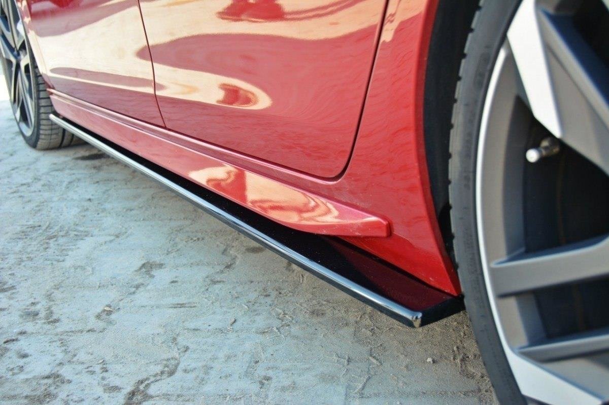 Street+ Seitenschweller Leisten passend für Peugeot 308 GTI Mk2 schwarz Hochglanz