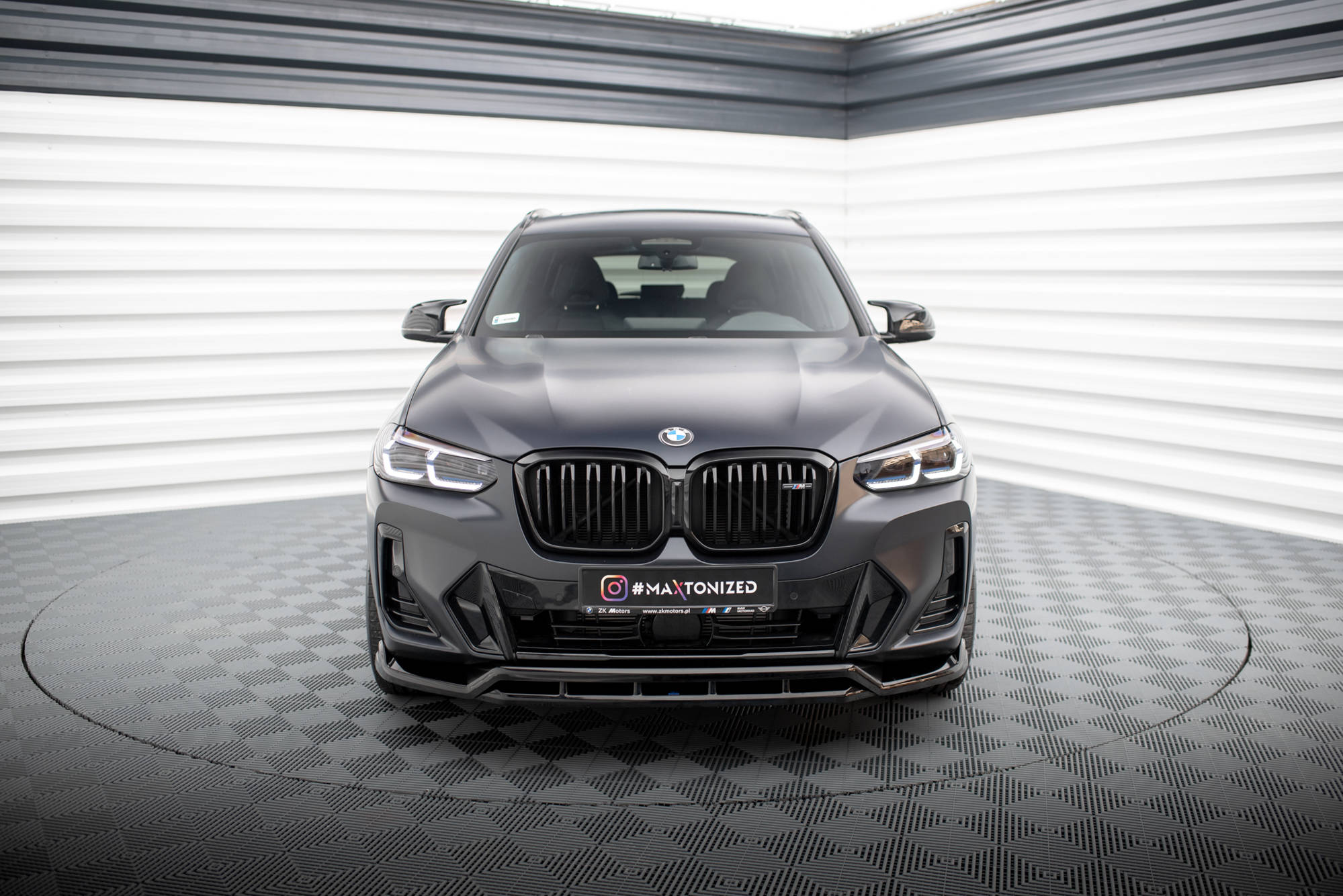 Street+ Spoilerlippe Front Ansatz passend für BMW X3 M-Paket G01 FL / iX3 M-Paket G08 FL schwarz Hochglanz