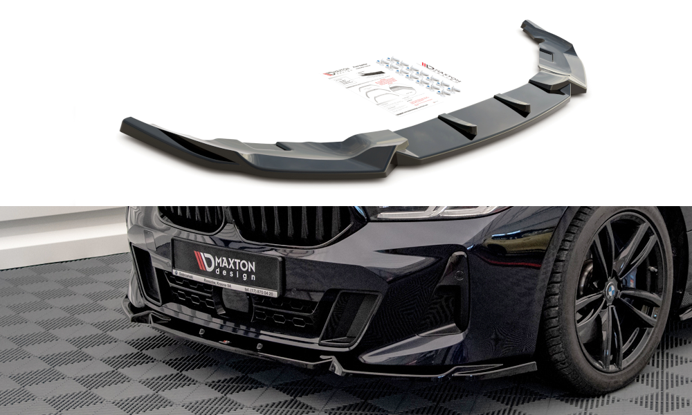 Street+ Spoilerlippe Front Ansatz passend für BMW 6er GT M-Paket G32 FL schwarz Hochglanz