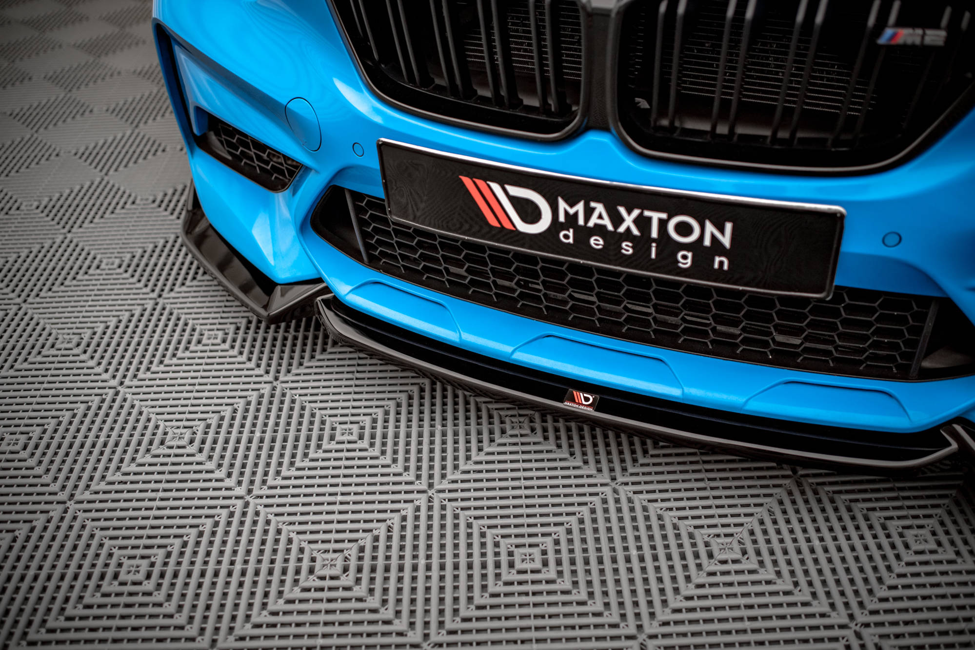 Street+ Spoilerlippe Front Ansatz V.2 passend für BMW M2 Competition F87 schwarz Hochglanz
