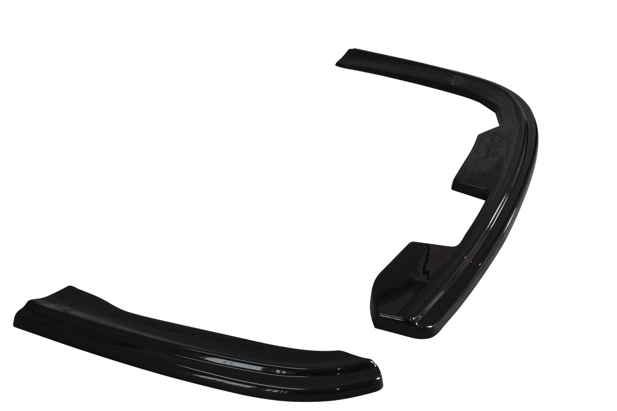Heck Ansatz Flaps Diffusor für Skoda Octavia RS Limousine / Combi Mk2 / Mk2 Facelift schwarz Hochglanz