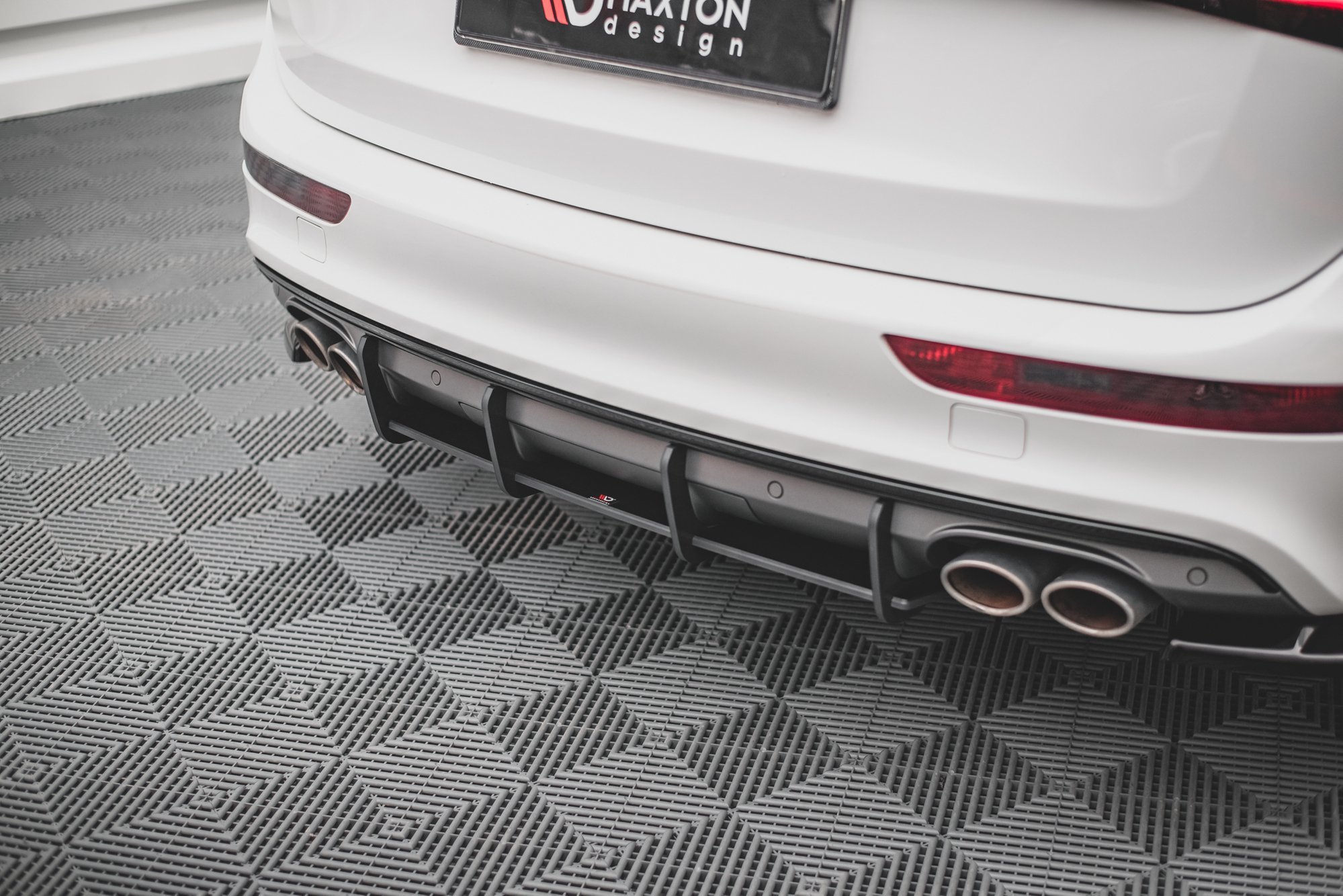 Street Pro Heckschürze Heck Ansatz Diffusor passend für Audi SQ5 Mk1 8R rot
