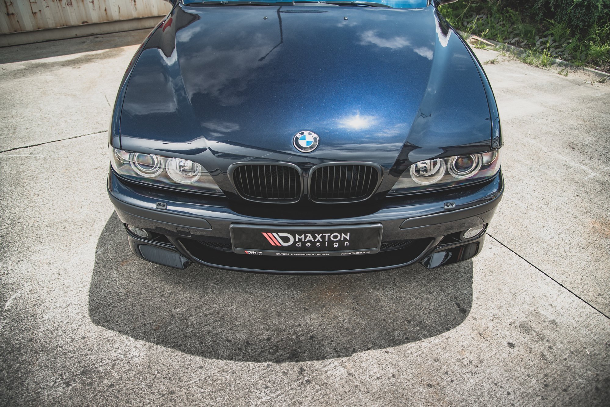 Street+ Spoilerlippe Front Ansatz passend für Seite BMW M5 / 5 M-Paket E39 schwarz Hochglanz