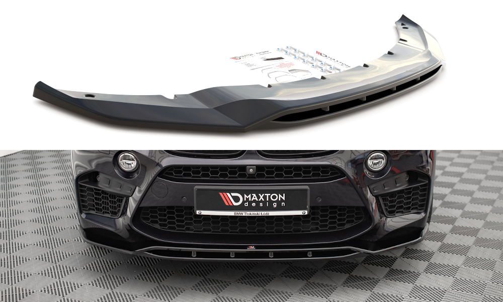 Street+ Spoilerlippe Front Ansatz V.2 passend für BMW X5 M F85 / X6 M F86 schwarz Hochglanz
