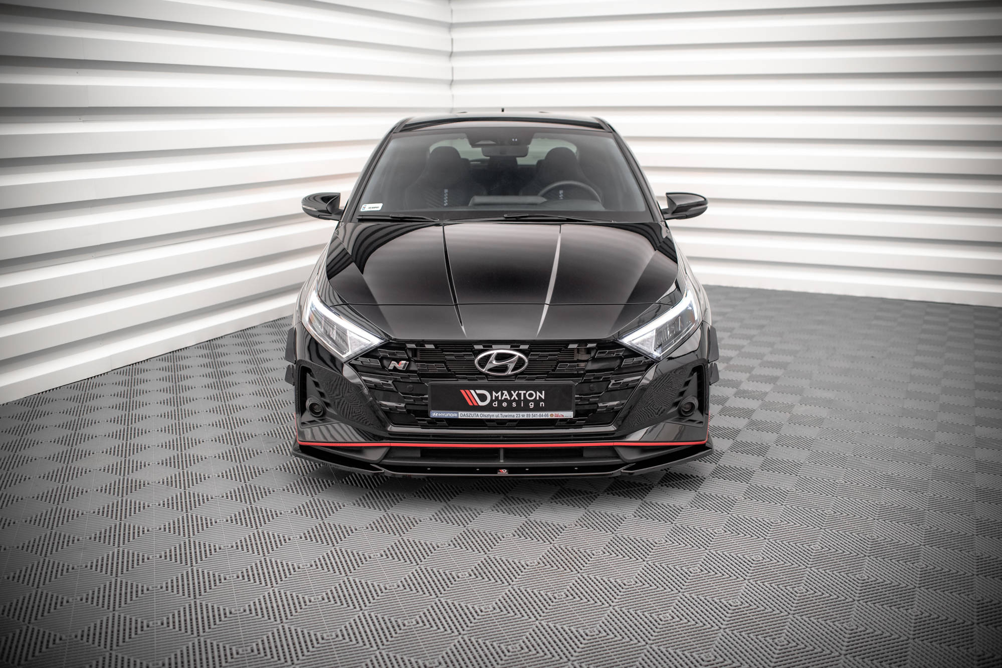 Street+ Spoilerlippe Front Ansatz V.3 passend für Hyundai I20 N Mk3 schwarz Hochglanz