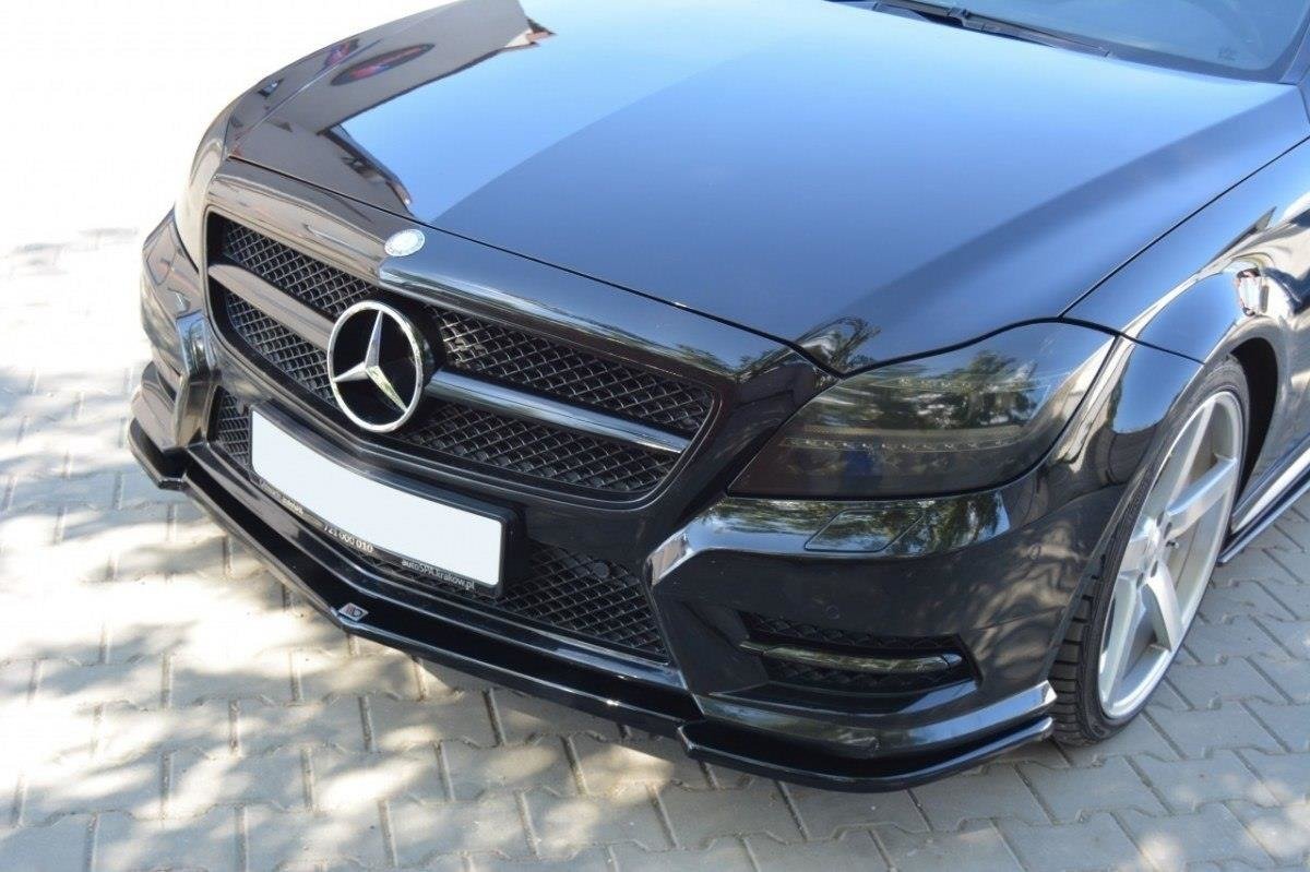 Street+ Spoilerlippe Front Ansatz passend für Mercedes CLS AMG-Line C218 schwarz Hochglanz