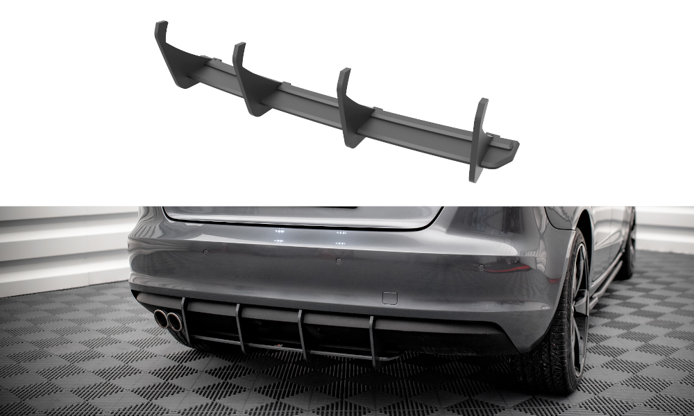Street Pro Heckschürze Heck Ansatz Diffusor passend für Audi A3 Sportback 8V