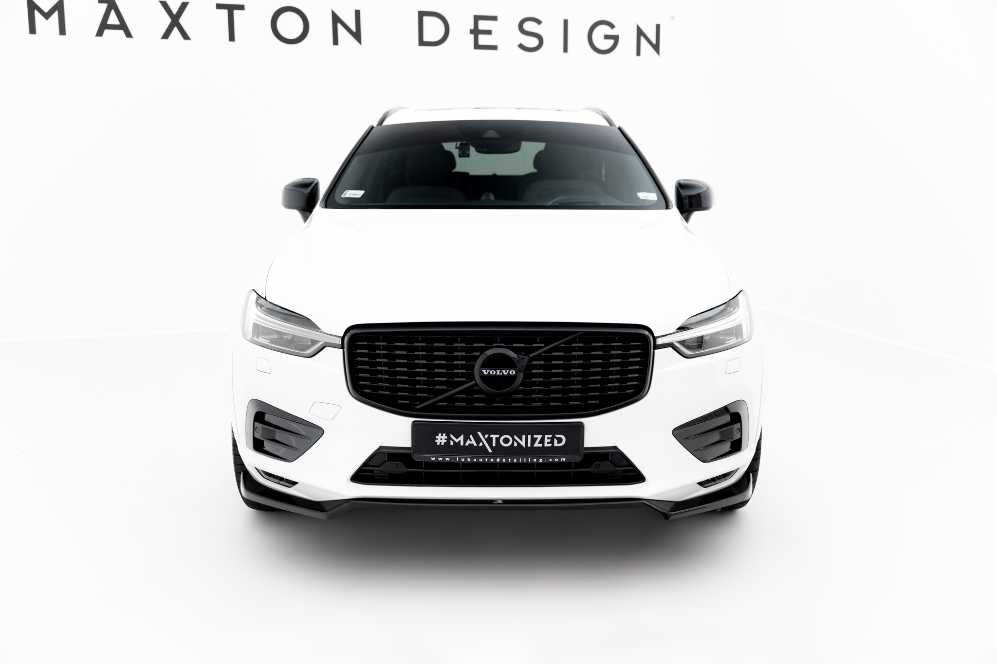 Street+ Spoilerlippe Front Ansatz V.1 passend für Volvo XC60 Mk2 R-Design schwarz Hochglanz