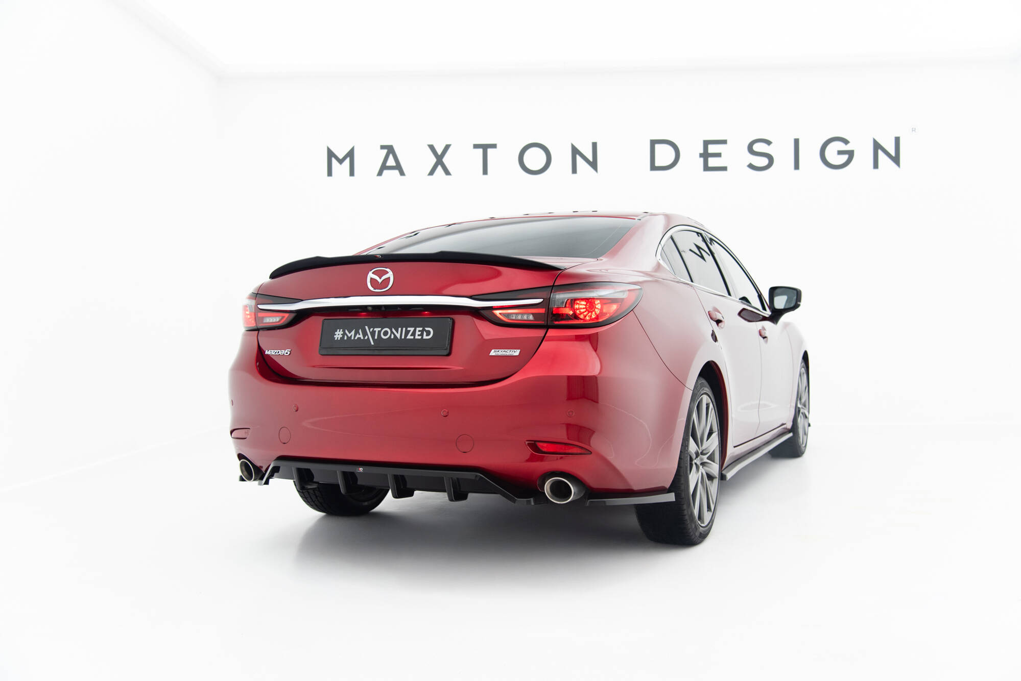 Street+ Heck Ansatz Flaps passend für Mazda 6 Limousine Mk3 FL schwarz Hochglanz