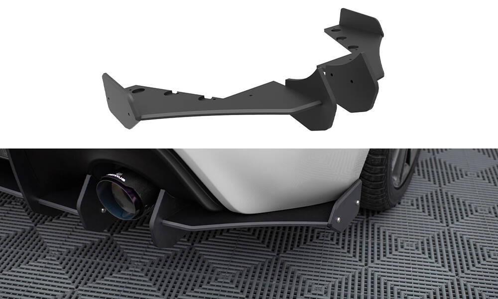 Street Pro Heck Ansatz Diffusor + Flaps passend für Subaru BRZ Mk1 FL rot