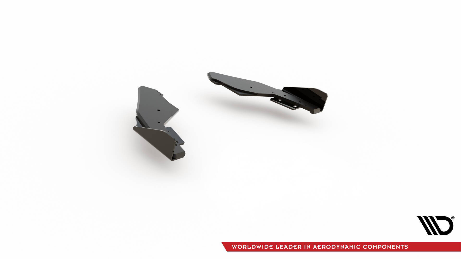 Street Pro Heck Ansatz Flaps passend für VW Golf 8 GTI rot+ Hochglanz Flaps