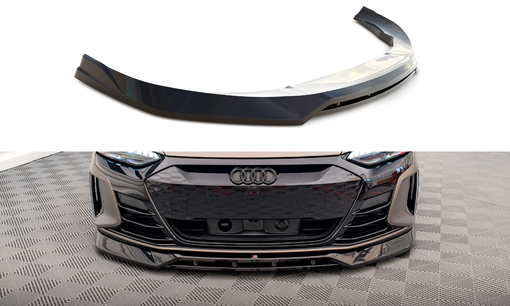 Street+ Spoilerlippe Front Ansatz V.3 passend für Audi e-Tron GT / RS GT Mk1 schwarz Hochglanz