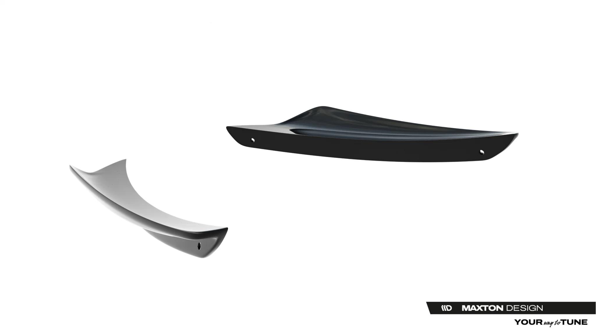 Stoßstangen Flaps Wings vorne Canards passend für Skoda Kodiaq RS Mk2 schwarz matt