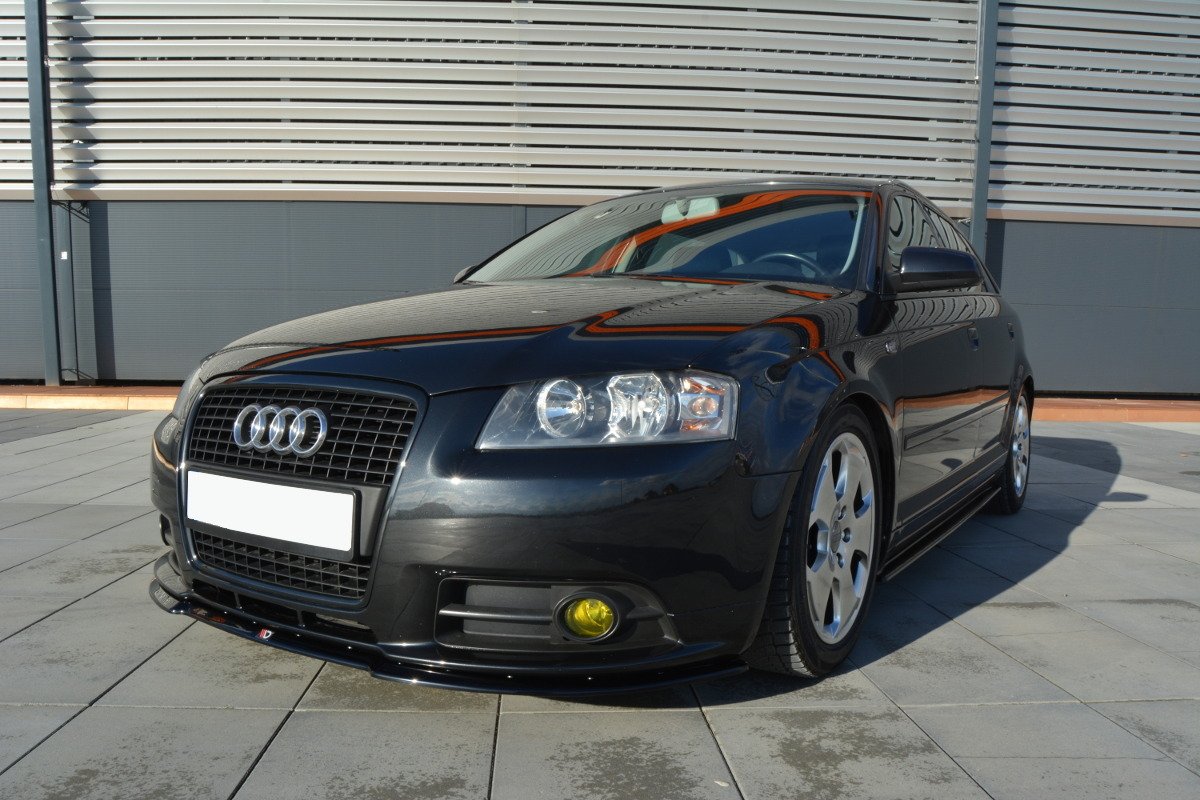 Front Ansatz für Audi A3 S-Line 8P schwarz Hochglanz