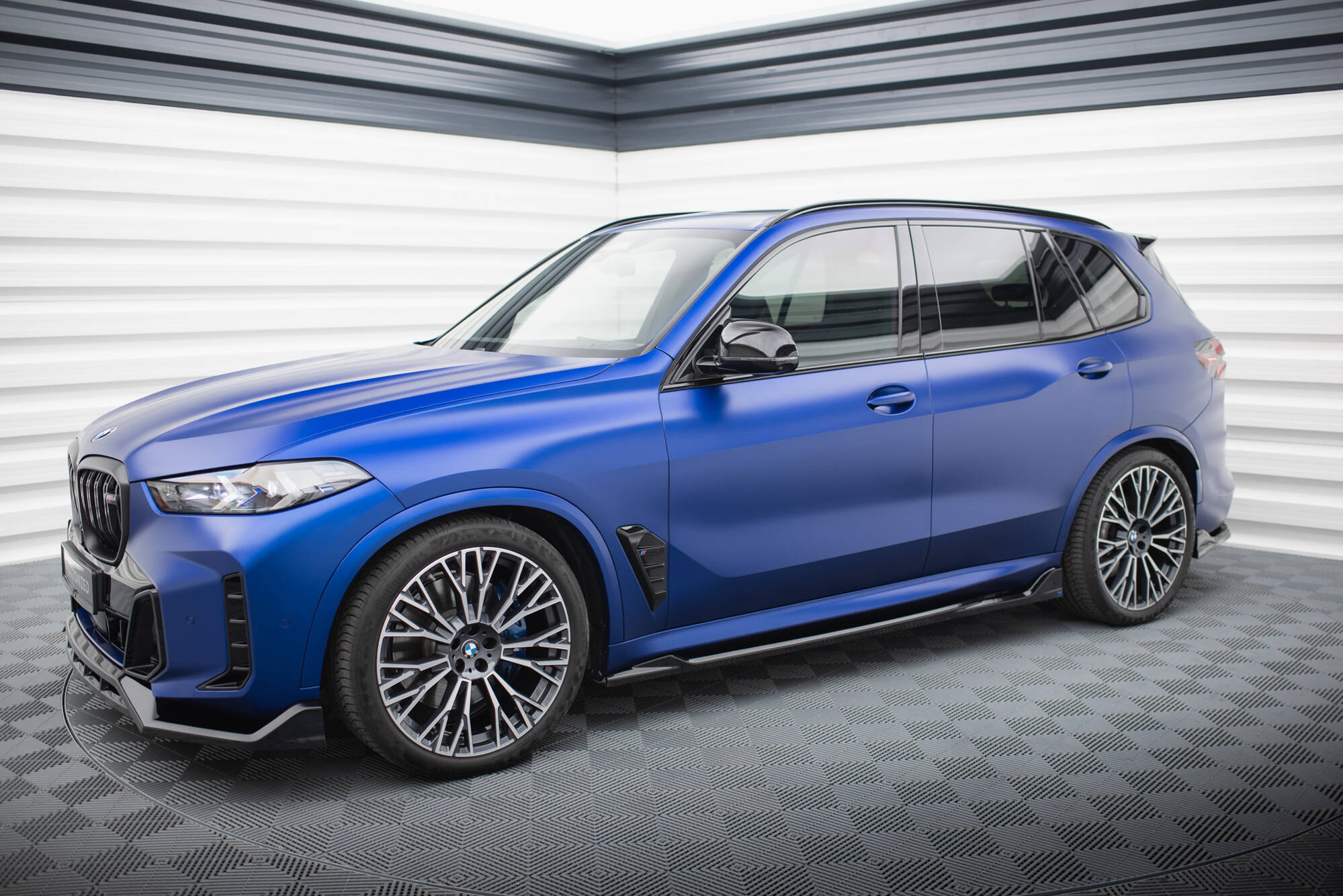Street+ Seitenschweller Leisten V.2 passend für BMW X5 M-Paket G05 FL schwarz Hochglanz