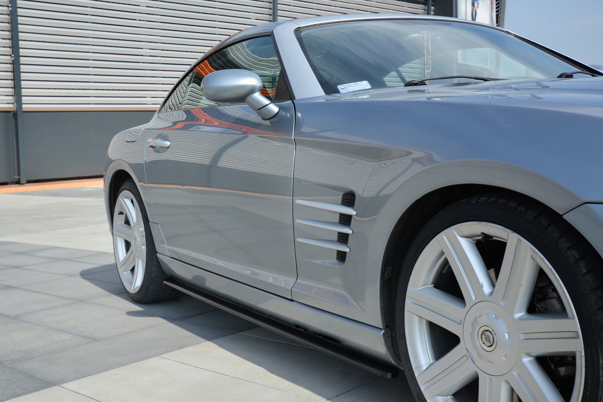 Seitenschweller Ansatz Paar passend für CHRYSLER CROSSFIRE schwarz Hochglanz