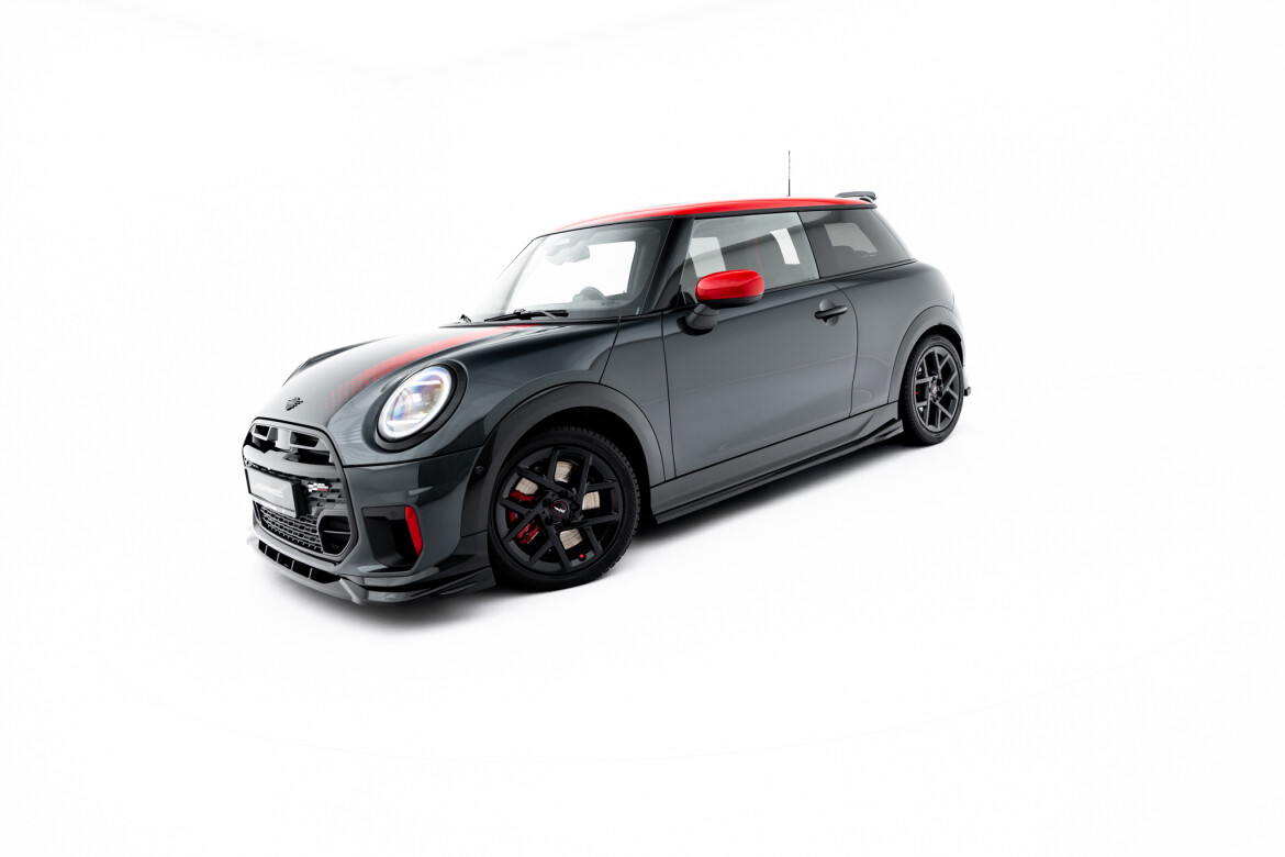 Seitenschweller Ansatz (Paar) passend für Mini Cooper John Cooper Works F65 schwarz Hochglanz