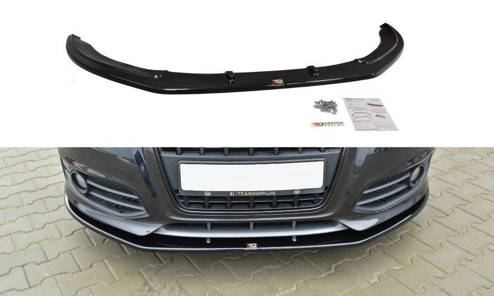 Street+ Spoilerlippe Front Ansatz V.2 passend für Audi S3 8P FL schwarz Hochglanz