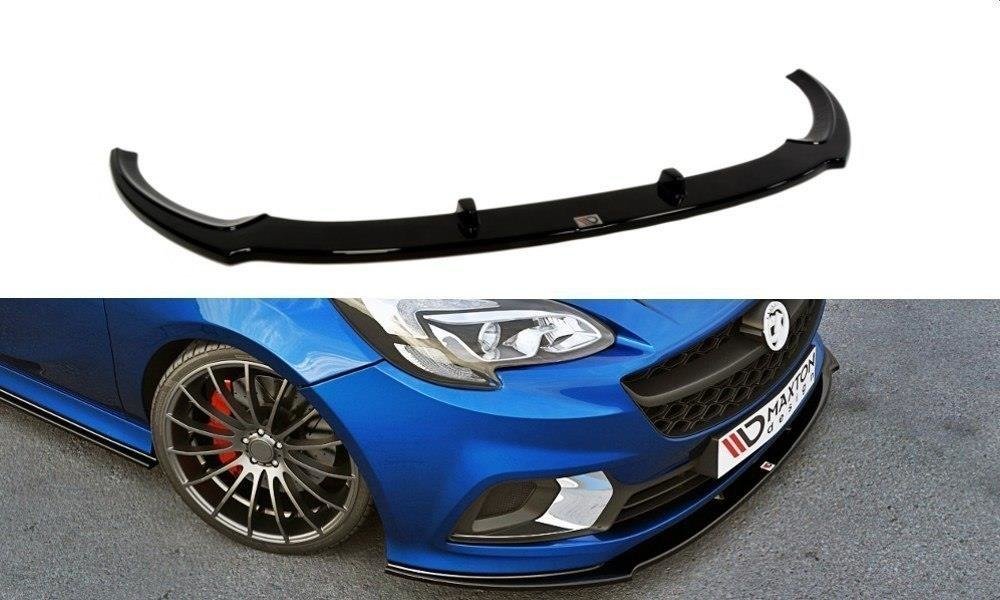 Street+ Spoilerlippe Front Ansatz passend für Opel Corsa E OPC / VXR schwarz Hochglanz
