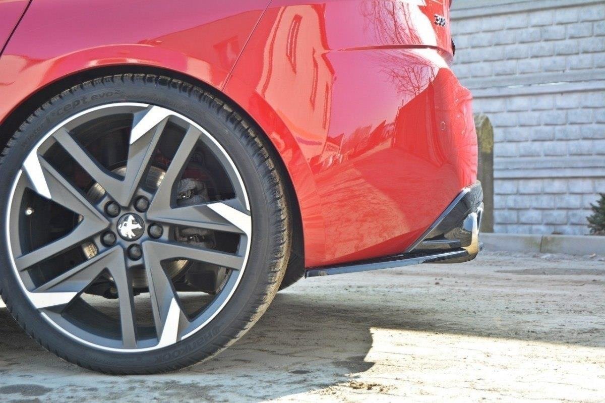 Heck Ansatz Flaps Diffusor für PEUGEOT 308 II GTI schwarz Hochglanz
