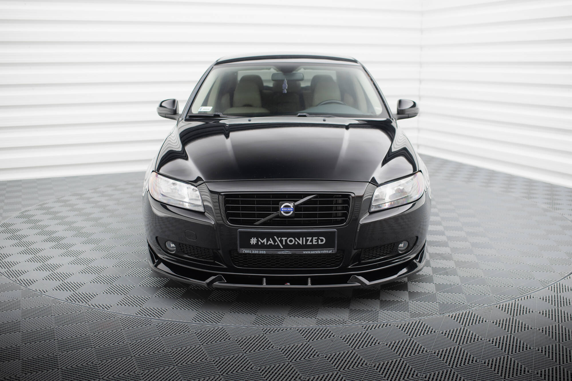 Street+ Spoilerlippe Front Ansatz passend für Volvo S80 Mk2 schwarz Hochglanz