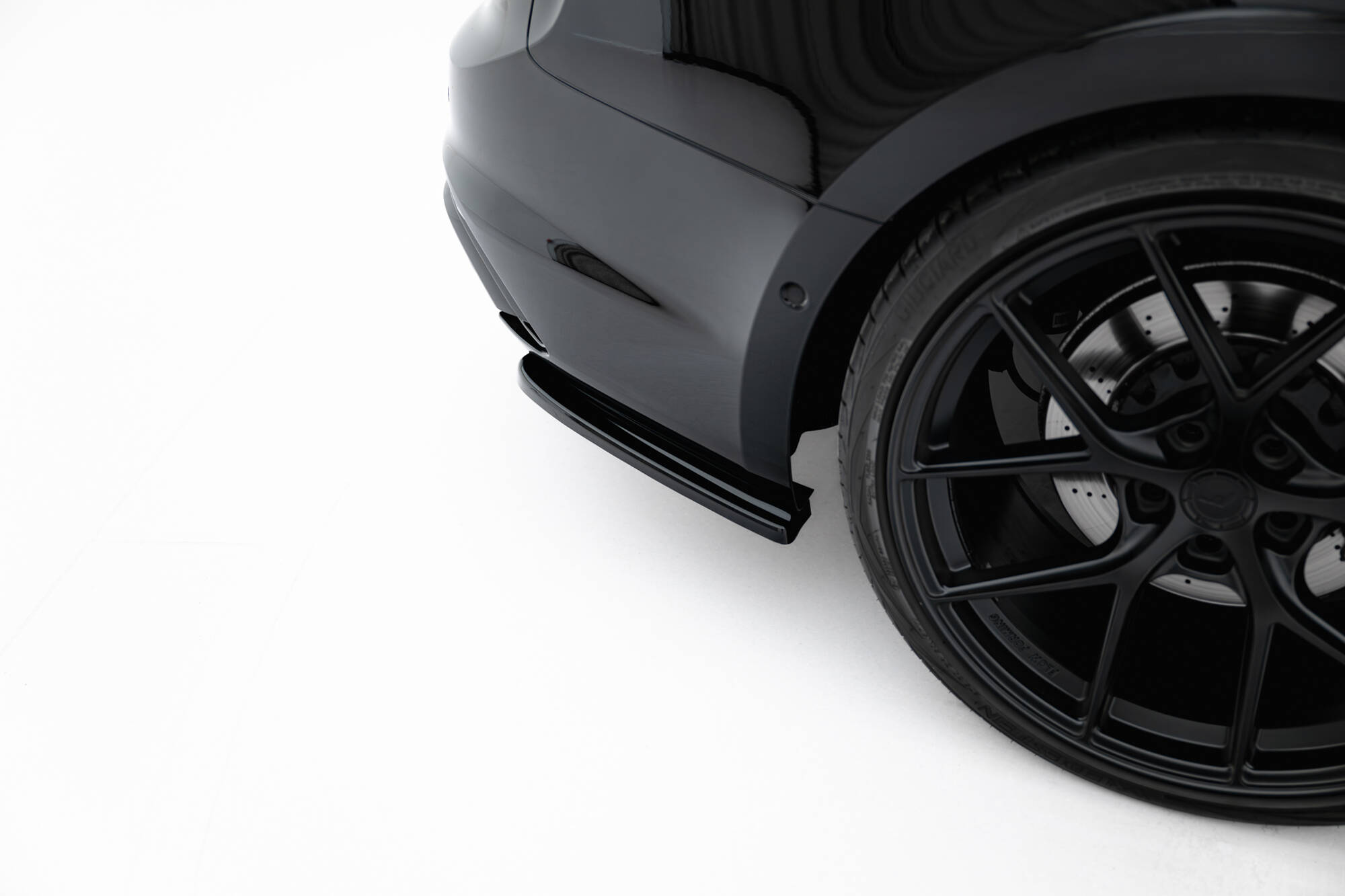 Heck Ansatz Flaps Diffusor für Audi RS5 Coupe / Sportback F5 schwarz Hochglanz
