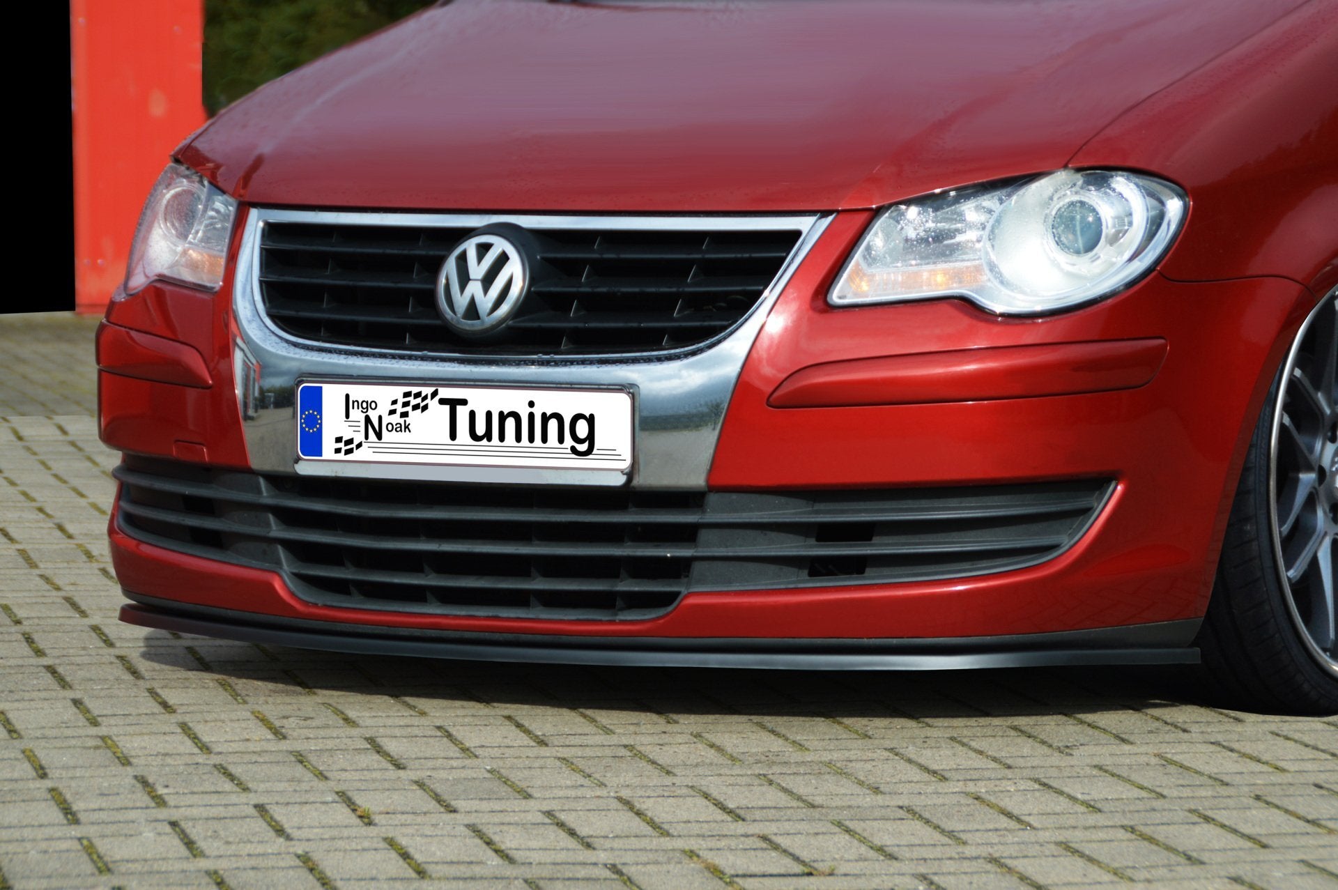 Cup Frontspoilerlippe für VW Touran Facelift 1T GP Schwarz Matt