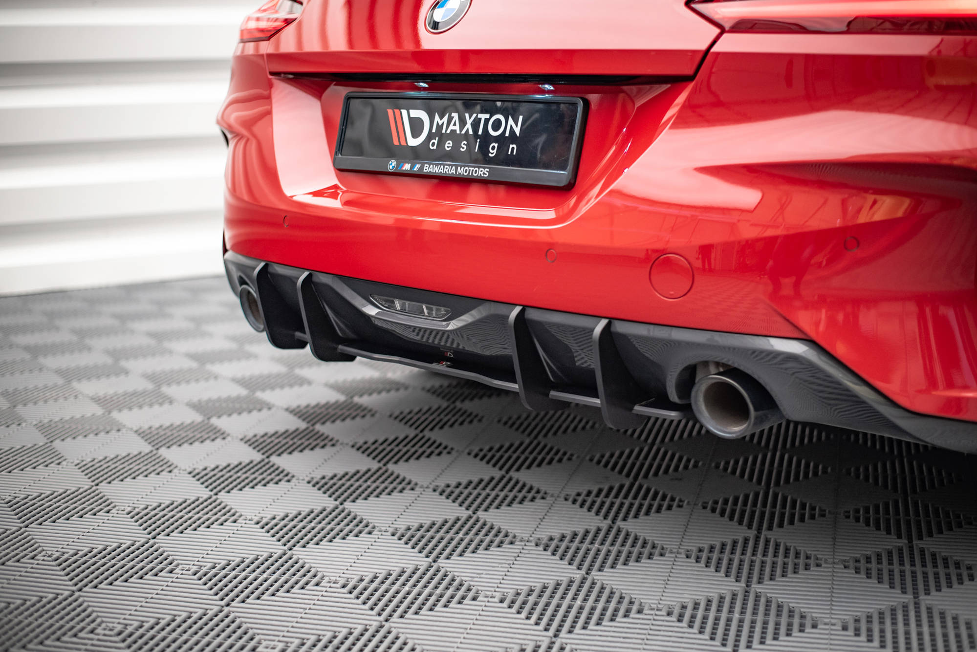 Street Pro Heckschürze Heck Ansatz Diffusor passend für BMW Z4 M-Paket G29 schwarz-rot