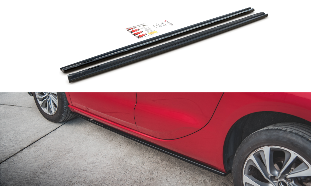 Street+ Seitenschweller Leisten passend für Citroen DS4 schwarz Hochglanz