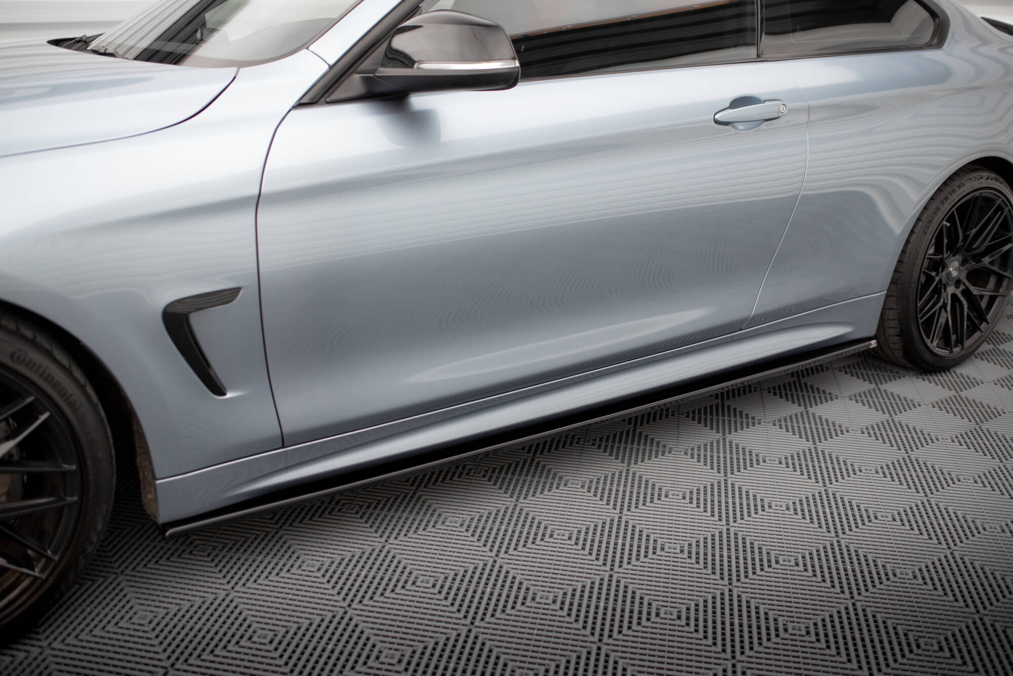 Street+ Seitenschweller Leisten passend für BMW 4er Coupe / Gran Coupe / Cabrio M-Paket F32 / F36 / F33 schwarz Hochglanz