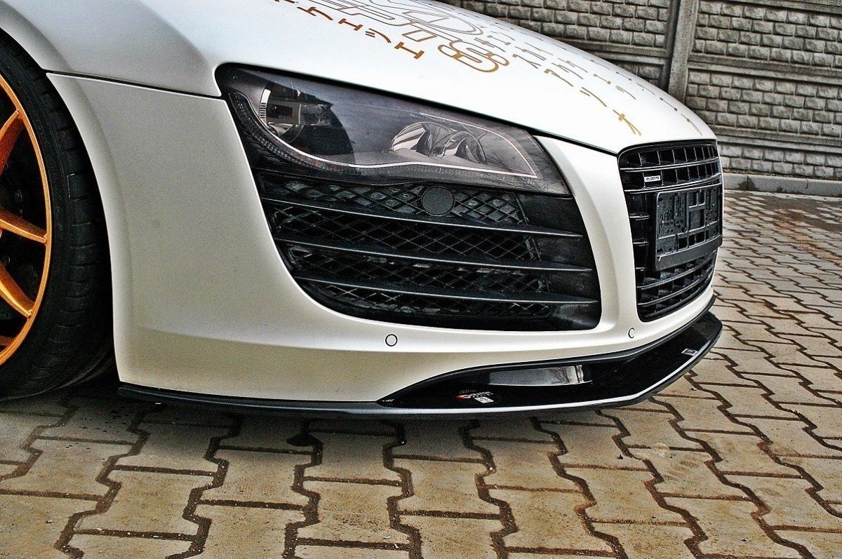Street+ Spoilerlippe Front Ansatz passend für Audi R8 Mk.1 schwarz Hochglanz