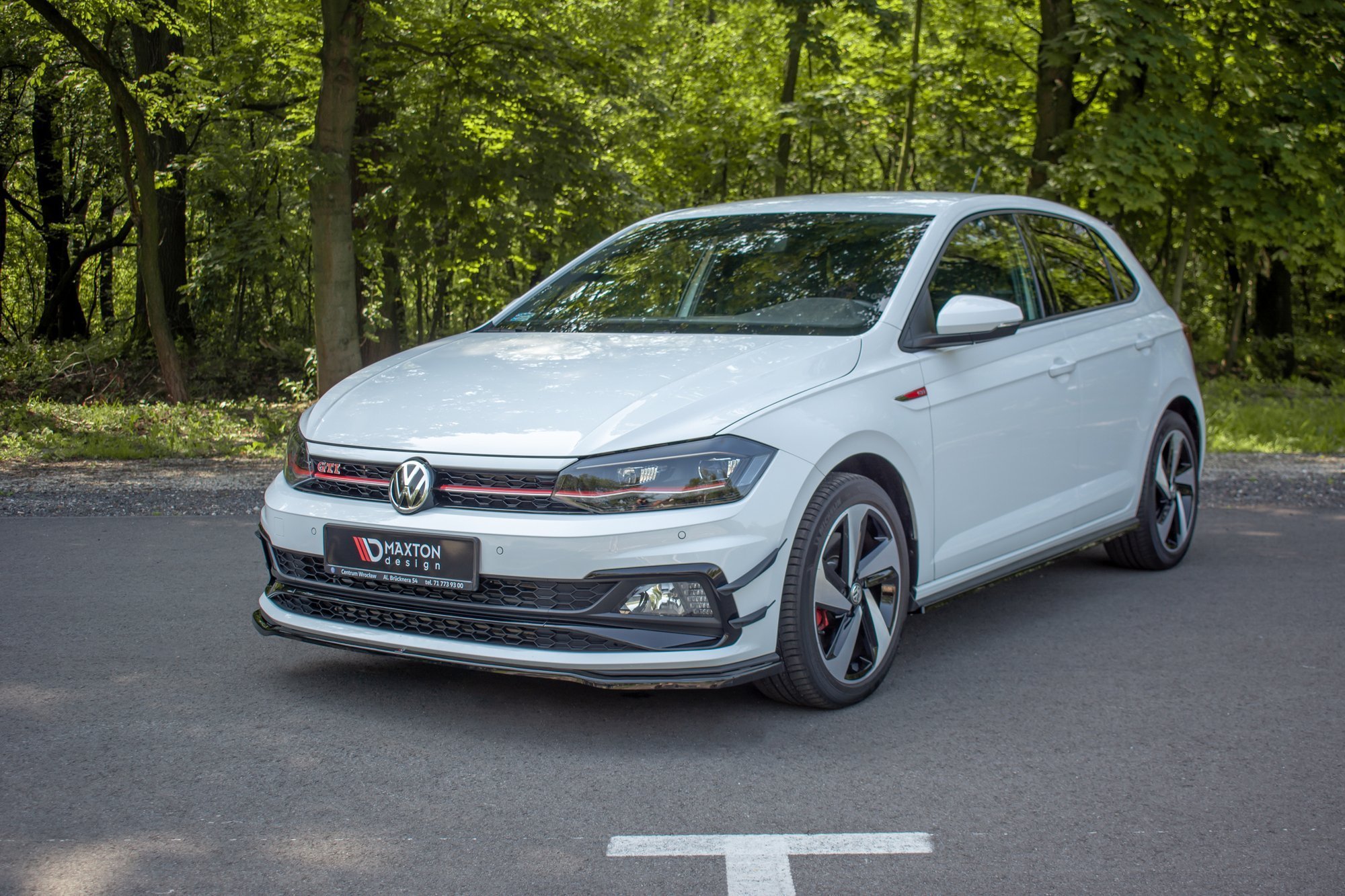 Front Ansatz V.2 für VW Polo GTI / R-line Mk6 schwarz Hochglanz