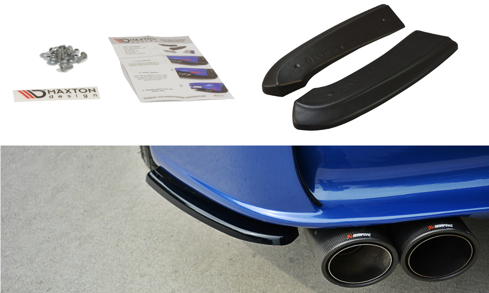 Heck Ansatz Flaps Diffusor für Alfa Romeo 156 GTA SW schwarz Hochglanz