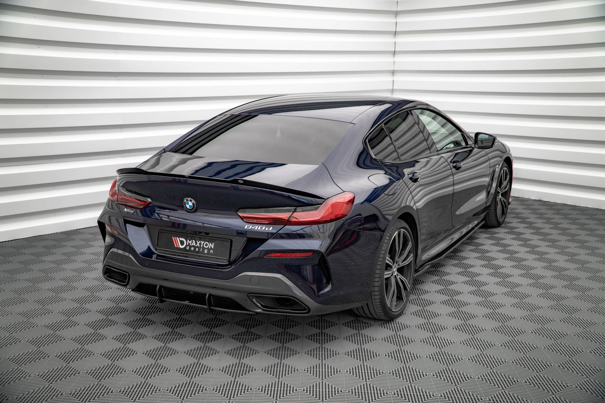Street Pro Heckschürze Heck Ansatz Diffusor passend für BMW 8 Gran Coupe M-Paket G16 rot