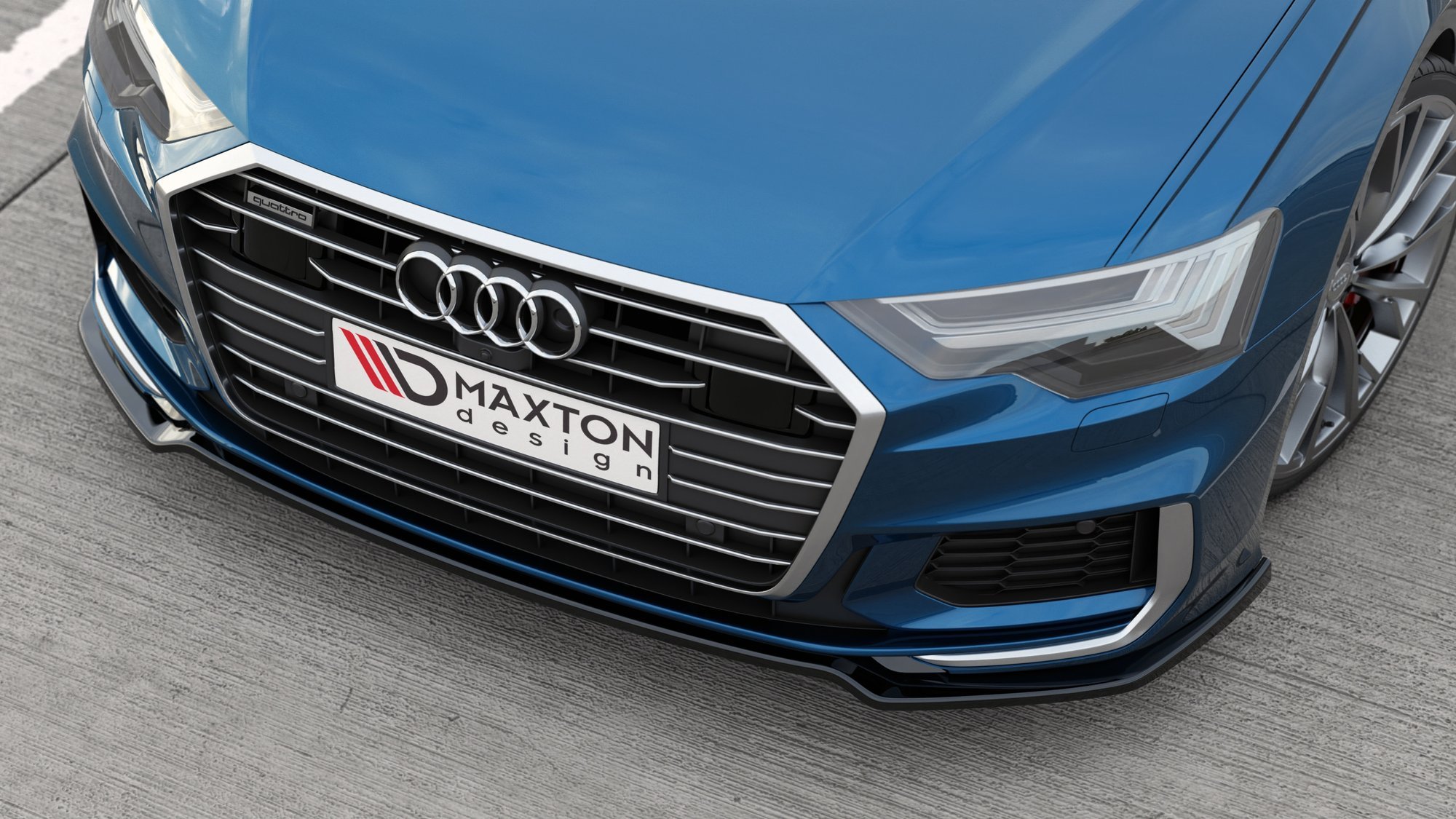 Front Ansatz V.1 für Audi A6 S-Line / S6 C8 / C8 Facelift schwarz Hochglanz