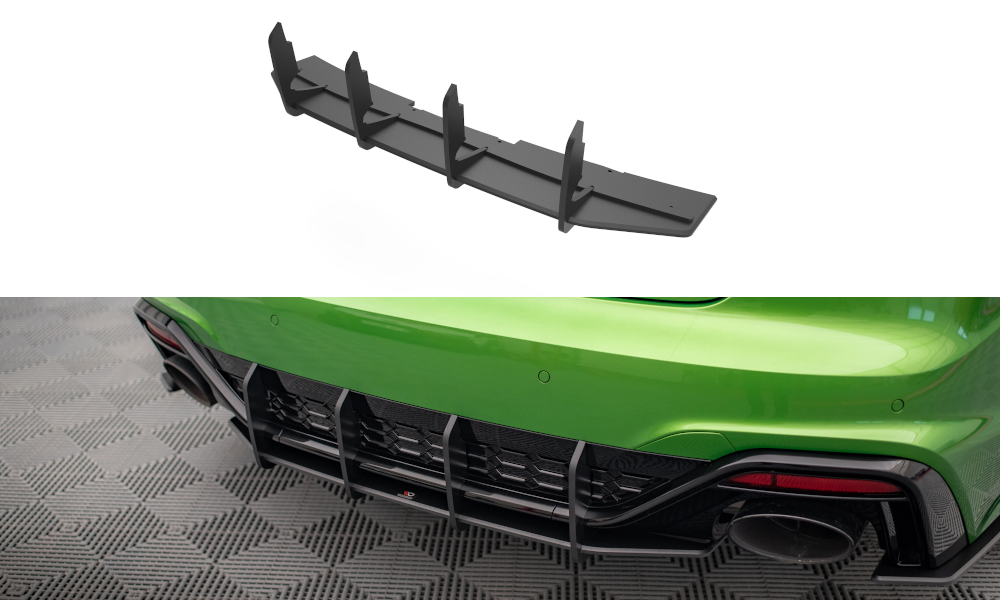 Street Pro Heckschürze Heck Ansatz Diffusor passend für Audi RS5 F5 FL rot