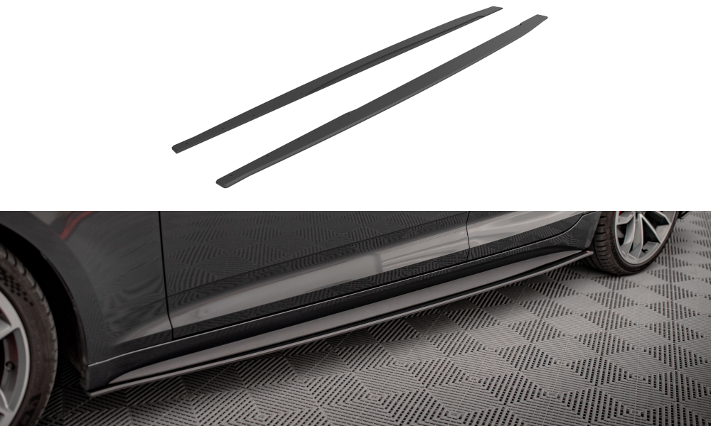 Street Pro Seitenschweller Leisten passend für Audi A5 S-Line / S5 Sportback F5 rot