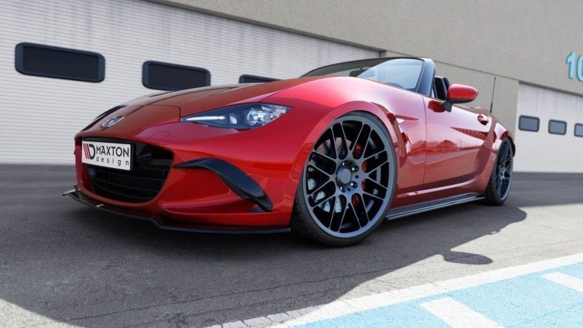 Street+ Spoilerlippe Front Ansatz V.2 passend für Mazda MX-5 ND Mk4 schwarz Hochglanz