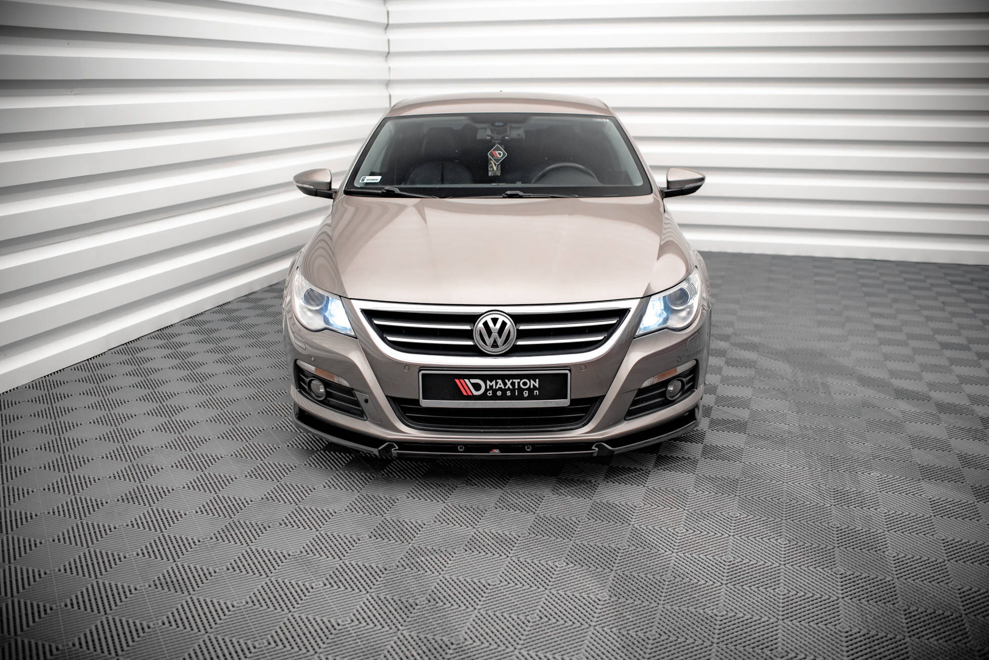 Street+ Spoilerlippe Front Ansatz V.3 passend für VW Passat CC schwarz Hochglanz