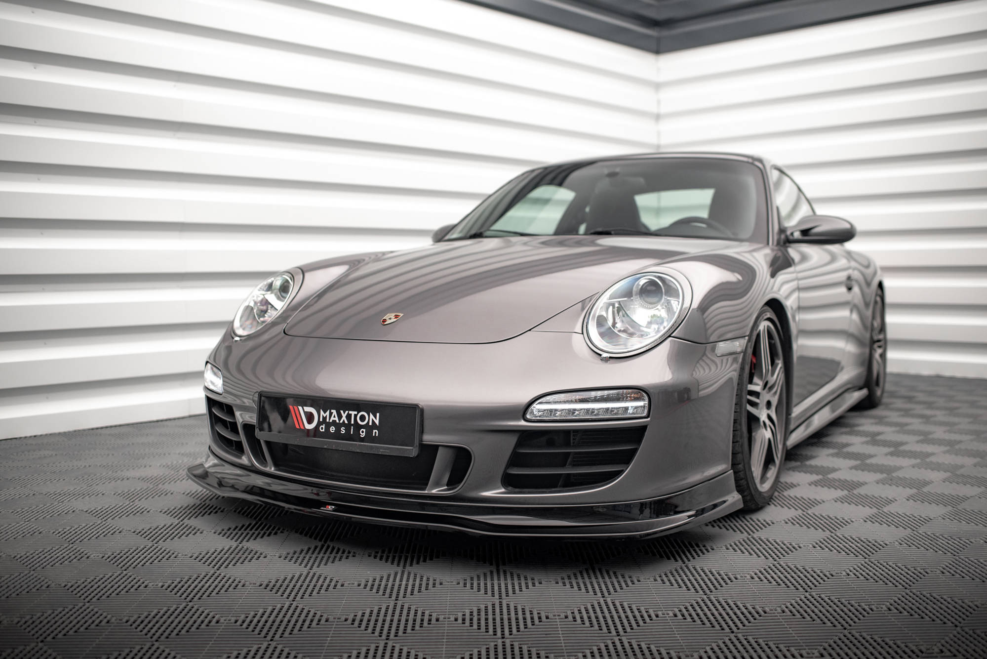 Street+ Spoilerlippe Front Ansatz V.1 passend für Porsche 911 Carrera GTS 997 FL schwarz Hochglanz